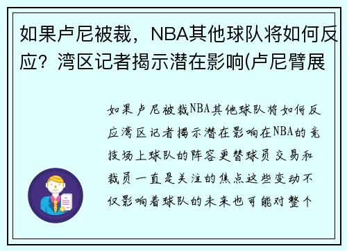 如果卢尼被裁，NBA其他球队将如何反应？湾区记者揭示潜在影响(卢尼臂展)